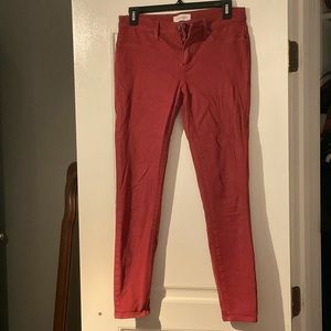 Size 27 LILA RYAN red skinny jeans